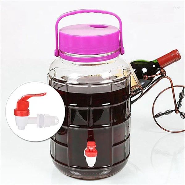 Rubinetti per lavandino del bagno 1Pc Rubinetto per bottiglia di vino in vetro di plastica Vaso Barile Serbatoio dell'acqua con valvola filtro Interruttore erogatore Rubinetti