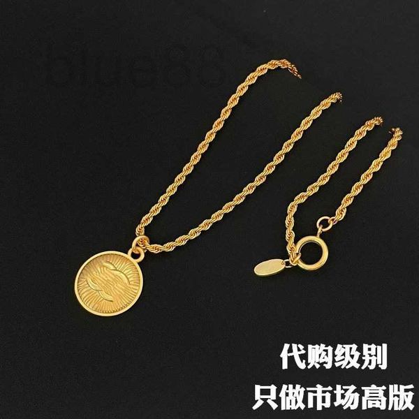 Fios, Strings Designer medieval Pequeno perfumado vintage antigo colar de moedas de ouro Brass banhadas 22k Collar High Edition IR9V