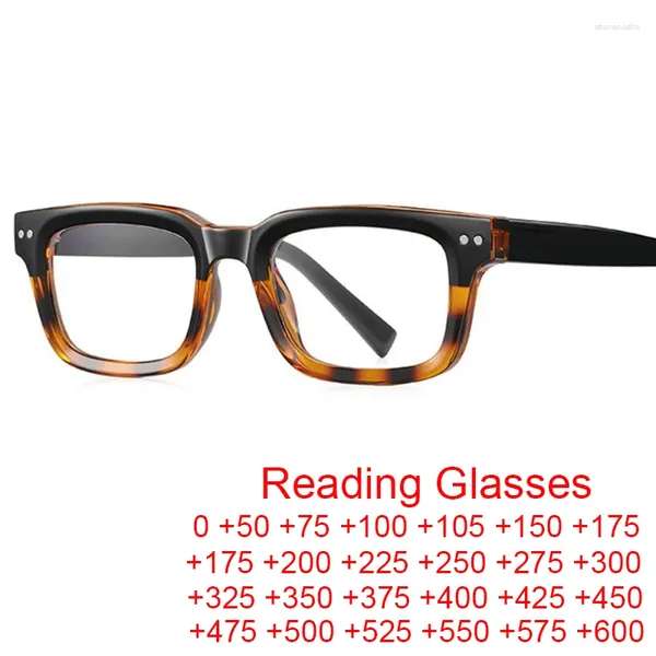 Güneş Gözlüğü Anti-Blue Işık Erkekler Okuma Gözlükleri TR90 Küçük Çerçeve Presbiyopi gözlükleri Kadın Lüks Tasarımcı Kare Büyütme