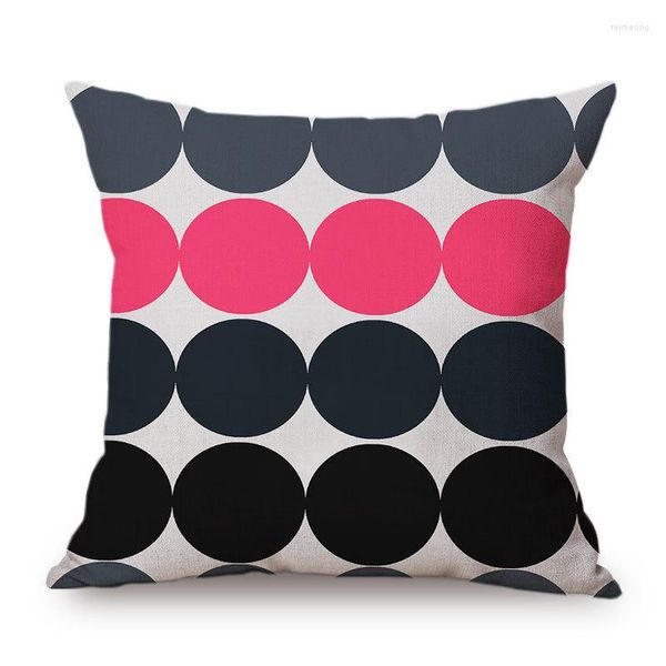 Kissenbezug Nordic Dots Home Deorative Square Rural Throw Pillowcase Colored Polka Dot Pattern Fabric Case Finland Style