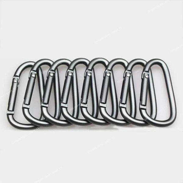 5 Teile/los D-Typ Aluminiumlegierung Karabiner Schnalle Camping Ausrüstung Rucksack Schnalle Wasserflasche Hängen Karabinerhaken Schlüsselanhänger Camping Wandern Klettern Zubehör