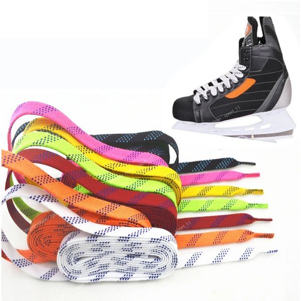 7 colori Lacci cerati per scarpe cerata Hockey da skate 84-120 pollici a doppio strato in nylon resistente impermeabile resistente all'umidità a prova di hockey pizzo da 1 paio di hockeyice hockey hockey ghiaccio