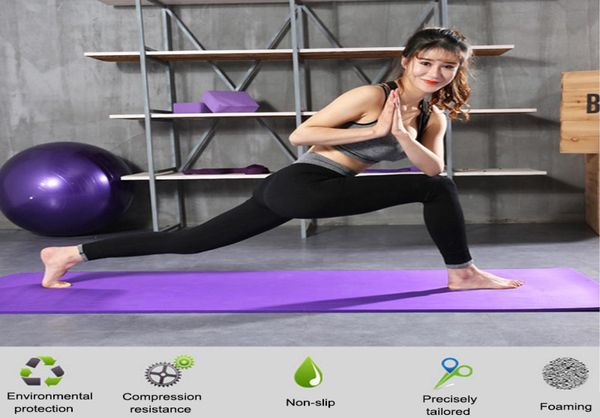 183061010mm NBR Tapete de Yoga Antiderrapante Tapete de Fitness Tapetes de Ginástica Ambiental Pilates Academia Esportes Almofadas de Exercício para Iniciantes 7096707