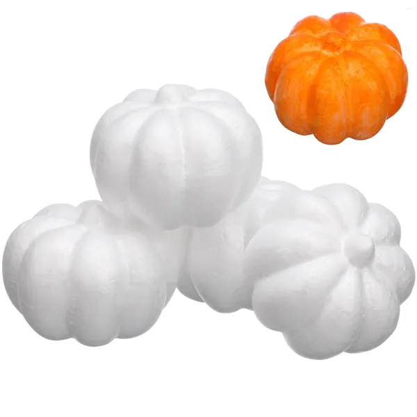 Fiori decorativi 20 pezzi palline di schiuma bambini scena di zucca fatti a mano sfusi decori di Halloween modelli fai da te bianchi decorazione della casa del bambino zucche