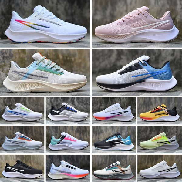 2023 Design Zoomx Vapourfly Streakfly Running Shoes Mens Womens Knit Zoom 38 Sneakers Crimson Violet All Black Full White Blue Yellow Fly Cut Trainers