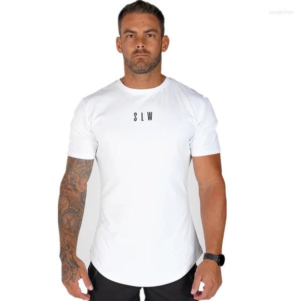 Camicie da uomo 2023 uomini t-shirt in cotone palestre estive fitness da uomo bodybuilding maschi a maniche corte jogger maschio jogger di moda casual magliette