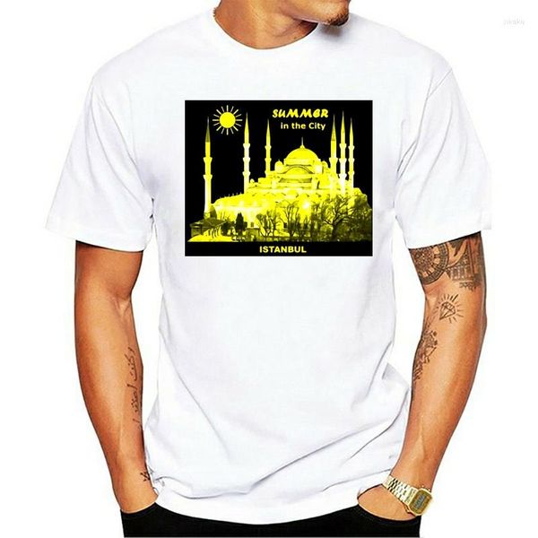 Мужские футболки с сумасшедшими Стамбул Летняя городская рубашка индейки для мужчин Письмо и женщины 2023