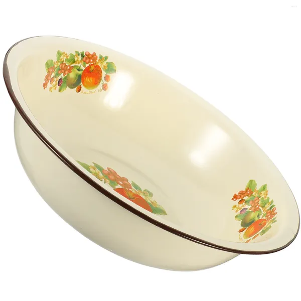 Миски эмалевые суп -бассейн чашка для посуды крышка крышки домашняя эмалеогарная посуда винтажные чашки для смешивания миски
