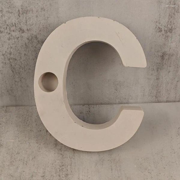 Castiçais de silicone artesanato molde em forma de letra durável único castiçal fácil de usar artesanato diy para casa com forma de letra