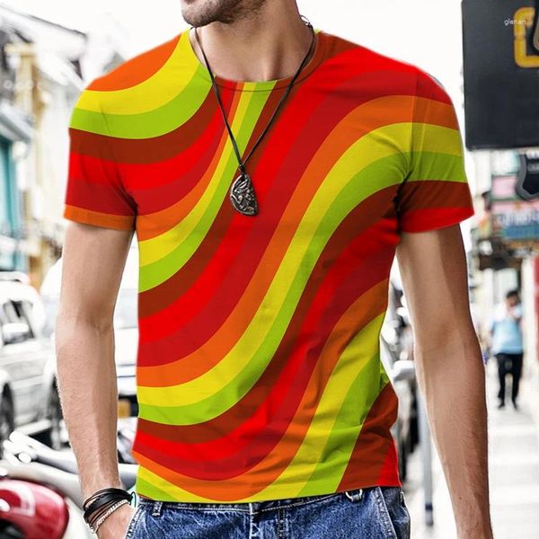 Herren T-Shirts 2023 Vertigo Style Vortex 3D T-Shirts Sommer Casual Kurzarm Verkauf Mode Tops High Street Wear