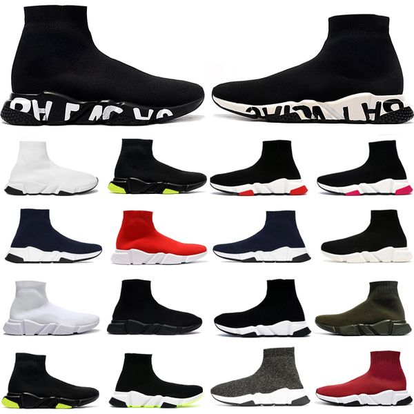 Designer Speed Sock scarpe Trainer uomo donna Scarpe da corsa maglia maglia moda tripla nero bianco verde neon oreo rosso giallo Scarpe da ginnastica sportive sneakers 36-45