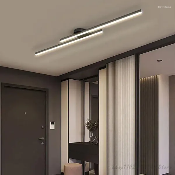 Lampadari Moderni Lampade da soffitto Striscia LED Corridoio Corridoio Balcone Semplice Ingresso Creativo Guardaroba Illuminazione Minimalista