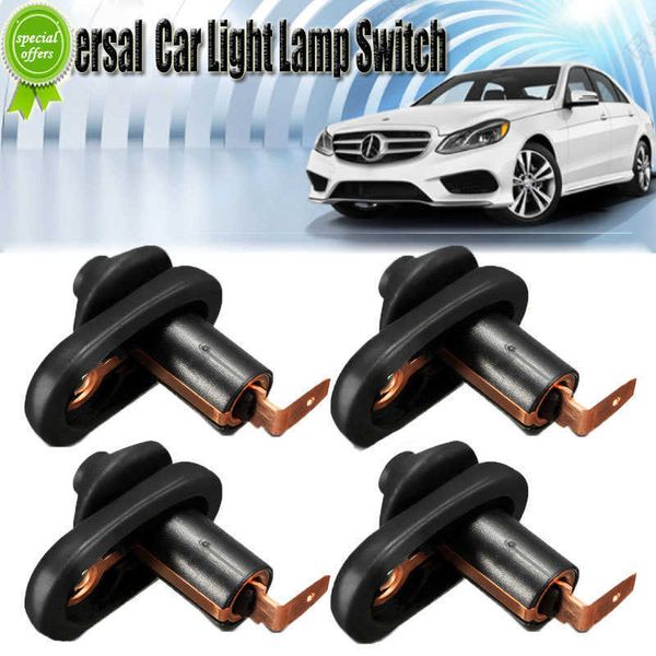 NOVO 4PCS Universal Car Veículo Interior Porta cortesia Botão da lâmpada de luz Botão Parte preta Botão de push de push BONET IMPRESÍVEL