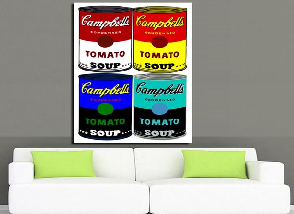 Tela per soggiorno moderno Andy Warhol Campbell039s Zuppa Decorazione della casa Pittura moderna pittura a olio stampata 0083885411