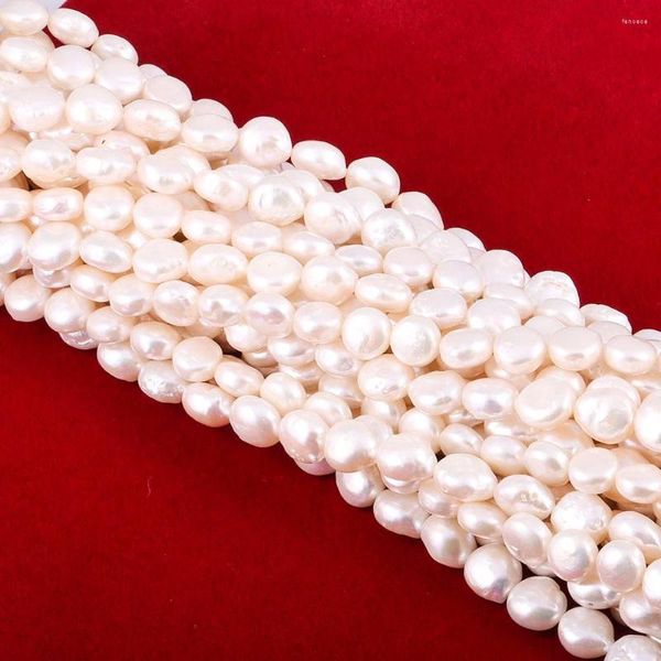 Perlen natürliche Süßwasserperle Knopf lose für Schmuckherstellung DIY Armband Ohrring Halskette Zubehör handgefertigt 6-7 mm