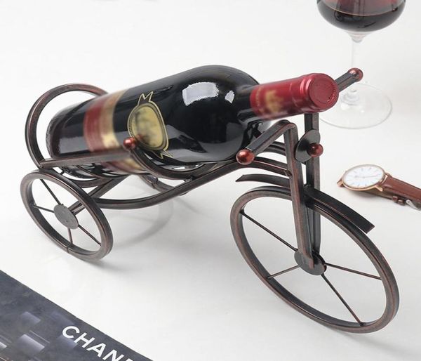 Criativo triciclo design metal rack de vinho suporte garrafa armazenamento festa casamento decoração ornamento presente para casa cozinha bar6158887