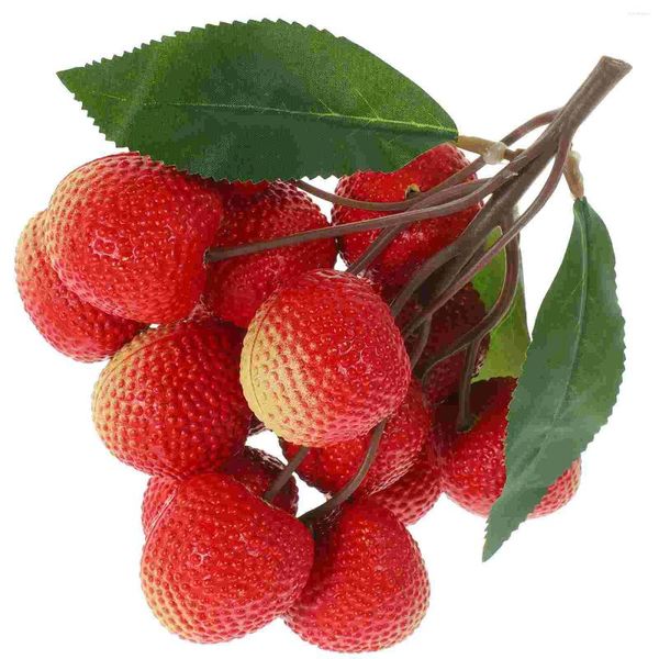 Decorazione per feste Frutta artificiale Decorazione finta Spiedini di litchi Frutti realistici finti per modello realistico