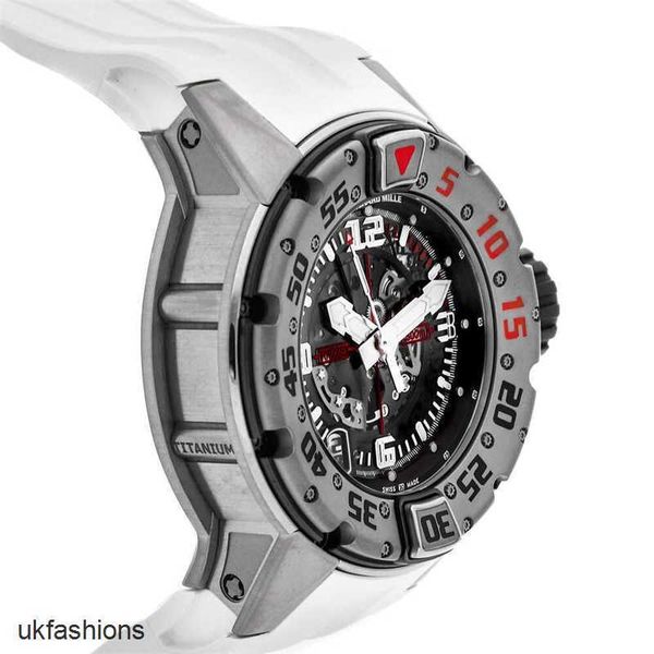 Richardmiler Relógios de pulso automáticos mecânicos Swiss Made Relógios Richardmiler Rm028 Automático 47mm Titanium Mens Strap Watch Rm028 Aj Ti-tiHBZ9