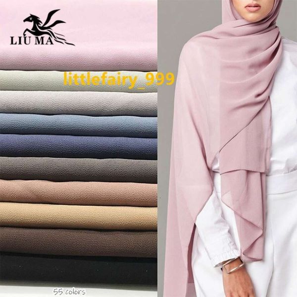 Vendita calda 86 colori nuovo stile sciarpa hijab in chiffon tinta unita scialli e impacchi da donna hijab in chiffon musulmano