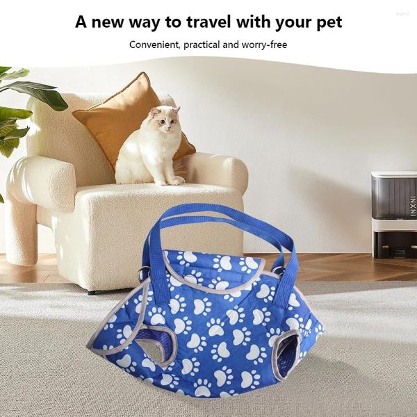 Coprisedili per auto per cani Borsa da viaggio per animali domestici Zaino da trasporto traspirante Borsa con design affiorante per spalle portatile per cani di piccola taglia