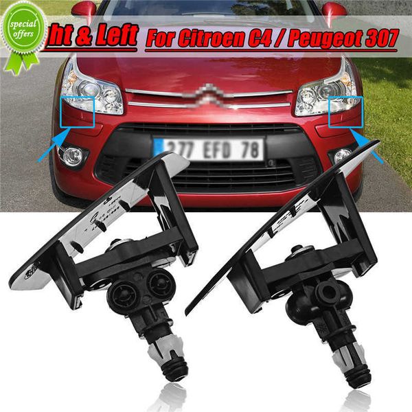 Neu 1 Paar Links / Rechts Auto Scheinwerfer Reinigung Washer Scheinwerfer Wasser Waschen Spray Washer Düse Für Citroen C4 Für Peugeot 307