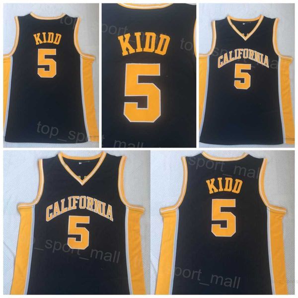 College California Golden Bears Jerseys 5 Jason Kidd Basketball Time University Color Black for Sport Fãs Pure Cotton Bordery