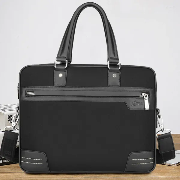 Pastas de laptop saco maleta mulheres mensageiro homens bolsa de negócios viagem grande capacidade arquivo de conferência oxford pano