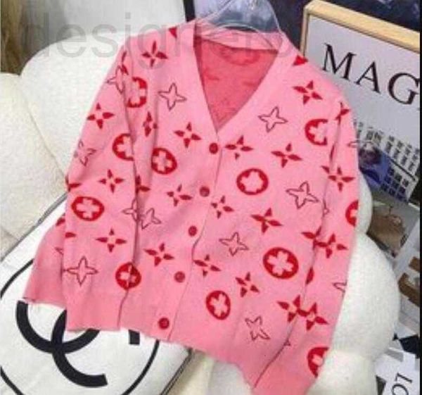 Damen Pullover beliebt Luxus V-Ausschnitt Designer rosa Schwarz Weiß Crow Neck Pullover mit offenem Rücken Pullover Oversized Coat 0MTH