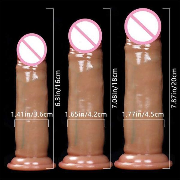 Sexspielzeug-Massagegerät für Erwachsene, 3 Größen, bewegliche Vorhaut, realistischer Umschnalldildo, großer Schwanz, Penis mit Saugnapf, Anal-Buttplug, Dildos für Frauen, Shop