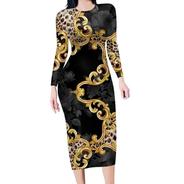 Vestidos casuais Presente personalizada feminino DIY Saias 2023 Moda de primavera e outono simples elegante e elegante cintura midi por atacado