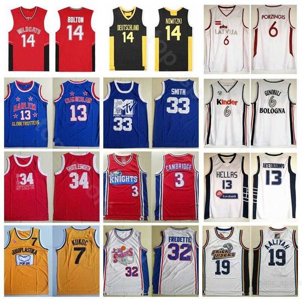 Movie Deutschland 14 Dirk Nowitzki Maglie Uomo Wildcats High School 14 Troy Bolton Basket 6 Manu Ginobili Latvija 6 Kristaps Porzingis