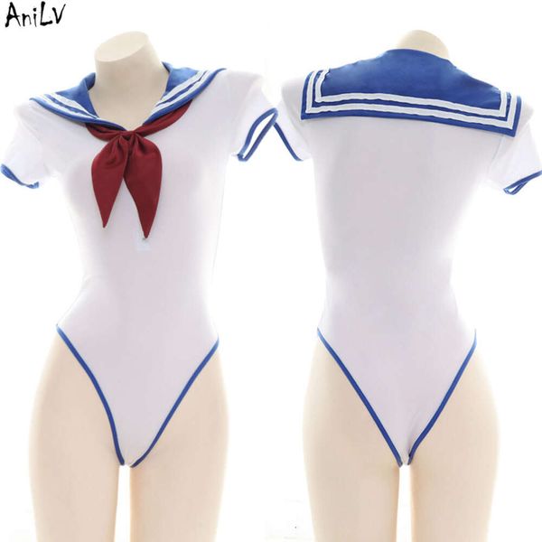 Ani escola japonesa studen uniforme de marinheiro traje de banho feminino anime menina bodysuit pamas lingerie cosplay cosplay