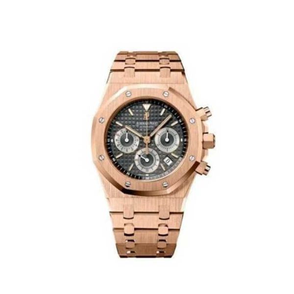 Orologio svizzero Royal Oak Audpi orologio da polso meccanico automatico da uomo codice temporale oro rosa quadrante grigio 39 mm 26022or.oo.d09 WN-X7PF