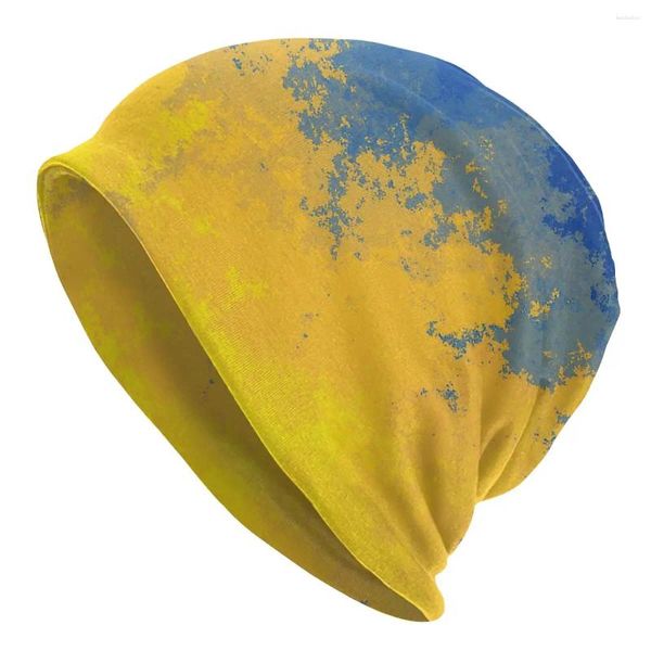 Berretti Cappelli per cuffie Uomo Cappello per maglieria da donna Ucraina Bandiera ucraina Blu Giallo Berretto invernale caldo Berretti Berretti elastici termici