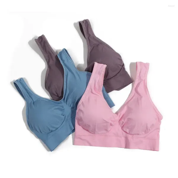 Completo da yoga 3 pezzi/set reggiseno sportivo femminile sexy linee senza cuciture traspiranti top crop top da donna reggiseni sportivi fitness da corsa antiurto