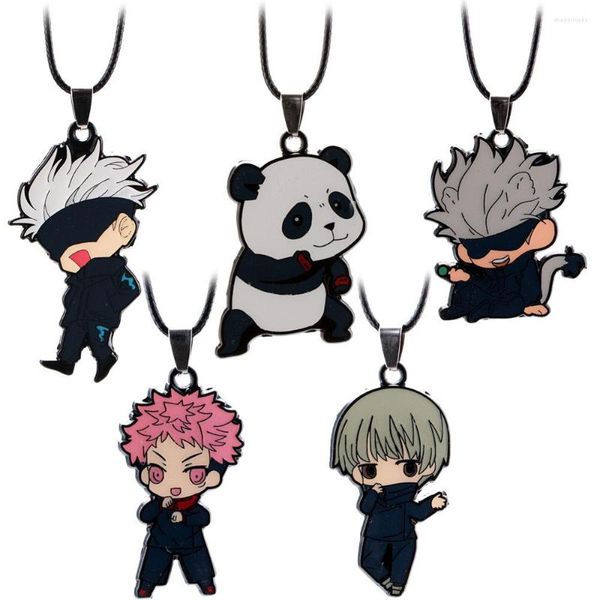 Catene Anime Jujutsu Kaisen Collane Gojo Satoru Itadori Yuji Dito maledetto Kugisaki Nobara Spaventapasseri Collana con pendente Gioielli Cosplay