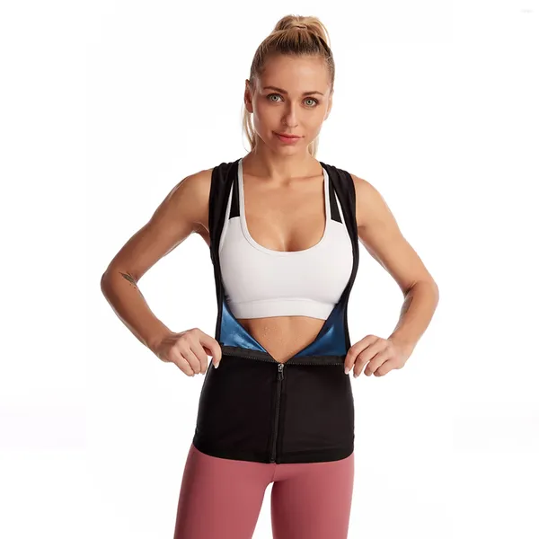 Yoga-Outfit, Korsett, Fitness, Heimtraining für Frauen, mit Reißverschluss, Gewichtsverlust, Taillentrainer, Sauna, Schwitzweste, Body Shaper, Multifunktionsübung