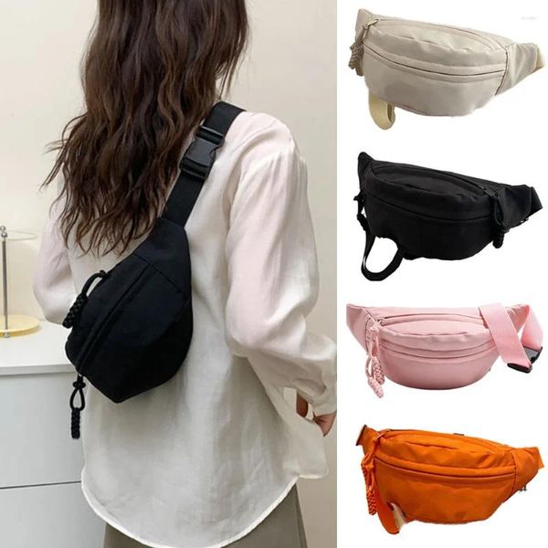 Sacos de lona ajustável grande capacidade correndo cintura saco lona ombro crossbody unisex cor sólida peito esporte axilas