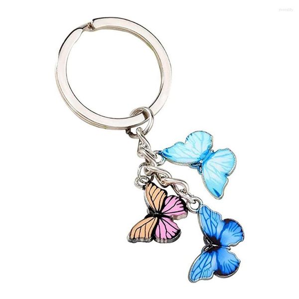 Keychains criativo pendente de borla de borboleta colorida com chaveiro girls wallets Charms Boho Metal Keychain Jóias