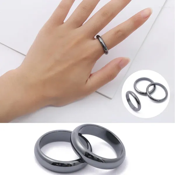 Cluster Ringe Hämatit Mode Einfache Paar Für Frauen Männer Teenager Mädchen Finger Schmuck Zubehör Hochzeit Großhandel