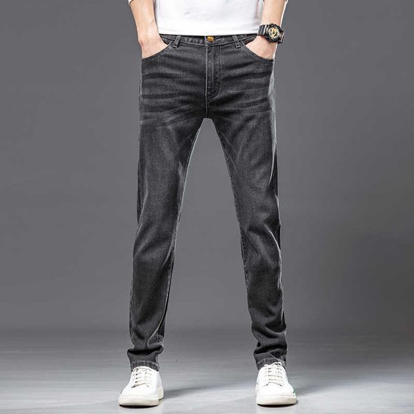 3D Luxury Digital Spray Pintura de jeans Slimmation Moda de moda de moda masculina Straight