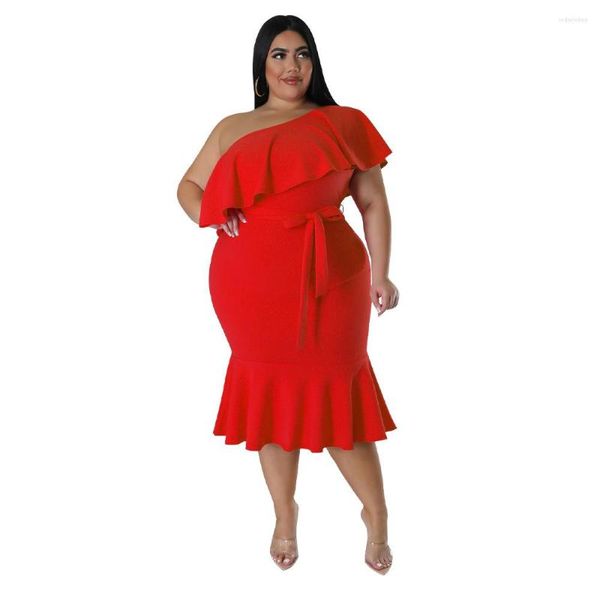 Ethnische Kleidung 2023 Afrikanische Kleider für Frauen Sommer Frühling Elegant Afrika Kurzarm Polyester Schwarz Rot Plus Size Knielanges Kleid