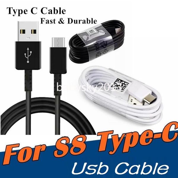 Schnelles Typ-C-USB-Kabel, 1,2 m, 1,2 m, für Samsung Note 20, Hinweis 8, S8, S9, S10, S21, Typ C, Schnelllade-Lade-Telefonkabel B1