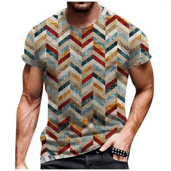 T-shirt da uomo T-shirt Design colorato stile di stampa manica corta alta qualità più moda streetwear Camisas De Hombre