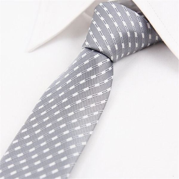 Yay bağları gümüş diyagonal şerit gri kravat ince dar sıska boyun kravat dokuma mikrofiber ipek örgü bağları erkek aksesuarları şerit gri kravat 231031