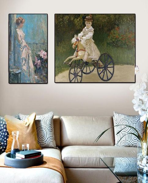 Dipinti su tela Stile europeo Dipinto di fama mondiale Monet Pittura a olio Decorativa per la casa Wall Art4623468