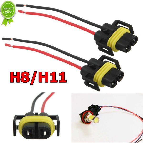 Yeni 2pcs H8 H11 Kablo Demet Soketi Kadın Adaptörü 12V Araç Otomatik Tel Konektör Kablo Fiş HID Far Sisli Lamba Ampulü