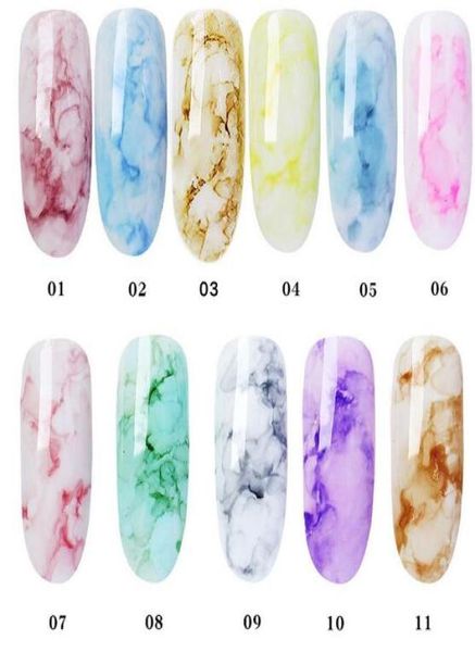 Новые продукты УФ акварельные чернила мраморный лак для ногтей искусство дым цветное пятно пузырь броня цветное пятно гель для ногтей инструмент для рисования DIY8929259