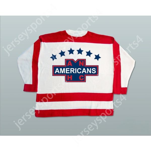 MAGLIA DA HOCKEY NEW YORK AMERICANI personalizzata NUOVA cucitura superiore S-M-L-XL-XXL-3XL-4XL-5XL-6XL