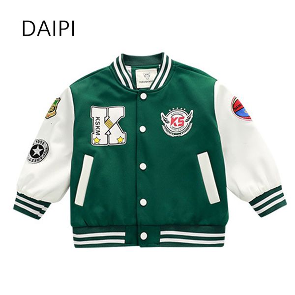 Jackets de 2 a 13 anos de idade, de beisebol, menina de casaco de menina para meninas outono de estilo coreano Roupas de roupas para crianças 2303331